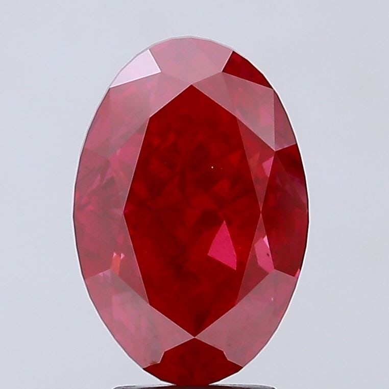 Loose Diamond - OVAL 5.1ct Fancy Vivid Red VS1: Loose Diamond - OVAL 5.1ct Fancy Vivid Red VS1 Source: This is a real non-mined Diamond that has been grown in a lab Shape: OVAL Carats: 5.1 Color: Fancy Vivid Red Certification: NONE Video: