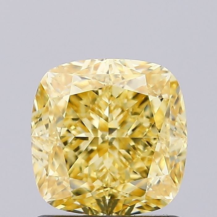 Loose Diamond - CUSHION MODIFIED 1.51ct Fancy Vivid Yellow VVS2: Loose Diamond - CUSHION MODIFIED 1.51ct Fancy Vivid Yellow VVS2 Source: This is a real non-mined Diamond that has been grown in a lab Shape: CUSHION MODIFIED Carats: 1.51 Color: Fancy Vivid Yellow Cer