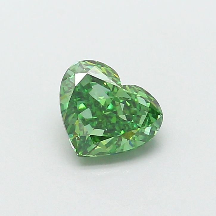 Loose Diamond - HEART 1.01ct Fancy Vivid Green VVS2: Loose Diamond - HEART 1.01ct Fancy Vivid Green VVS2 Source: This is a real non-mined Diamond that has been grown in a lab Shape: HEART Carats: 1.01 Color: Fancy Vivid Green Certification: IGI Video:
