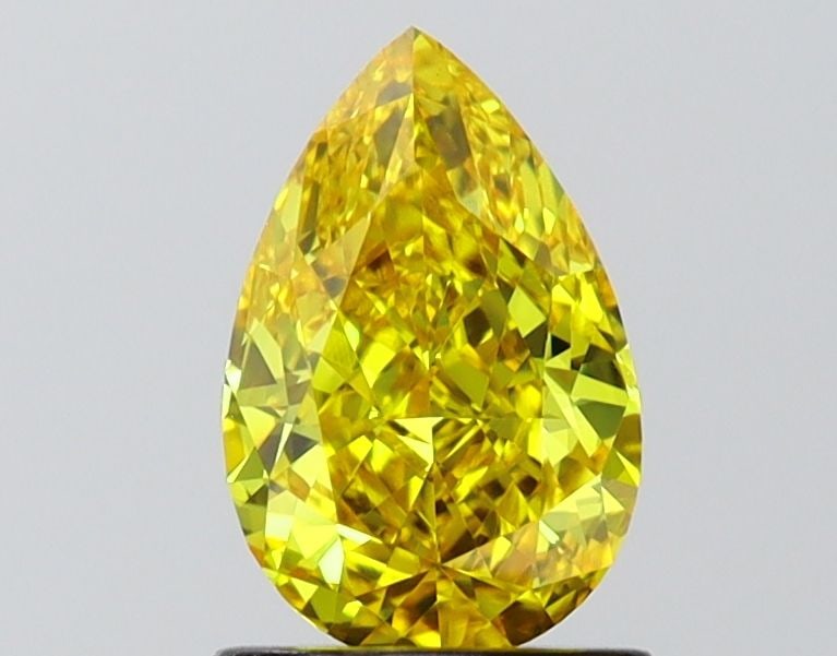 Loose Diamond - PEAR 1.25ct Fancy Vivid Yellow VVS2: Loose Diamond - PEAR 1.25ct Fancy Vivid Yellow VVS2 Source: This is a real non-mined Diamond that has been grown in a lab Shape: PEAR Carats: 1.25 Color: Fancy Vivid Yellow Certification: IGI Video: