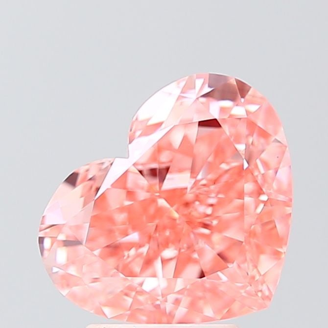 Loose Diamond - HEART 3.53ct Fancy Vivid Pink VS1: Loose Diamond - HEART 3.53ct Fancy Vivid Pink VS1 Source: This is a real non-mined Diamond that has been grown in a lab Shape: HEART Carats: 3.53 Color: Fancy Vivid Pink Certification: IGI Video: