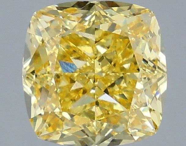 Loose Diamond - CUSHION MODIFIED 3.21ct Fancy Intense Yellow VS1: Loose Diamond - CUSHION MODIFIED 3.21ct Fancy Intense Yellow VS1 Source: This is a real non-mined Diamond that has been grown in a lab Shape: CUSHION MODIFIED Carats: 3.21 Color: Fancy Intense Yellow 
