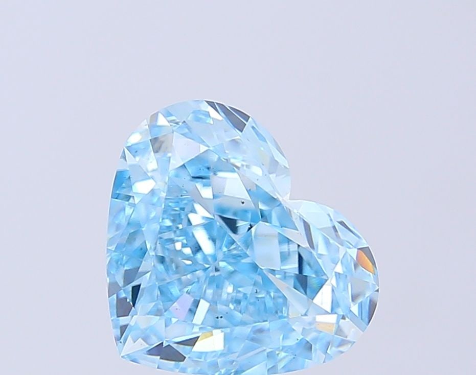 Loose Diamond - HEART 4.07ct Fancy Vivid Blue VS1: Loose Diamond - HEART 4.07ct Fancy Vivid Blue VS1 Source: This is a real non-mined Diamond that has been grown in a lab Shape: HEART Carats: 4.07 Color: Fancy Vivid Blue Certification: IGI Video: