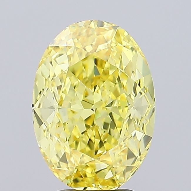 Loose Diamond - OVAL 4.0ct Fancy Vivid Yellow VS2: Loose Diamond - OVAL 4.0ct Fancy Vivid Yellow VS2 Source: This is a real non-mined Diamond that has been grown in a lab Shape: OVAL Carats: 4.0 Color: Fancy Vivid Yellow Certification: IGI Video:
