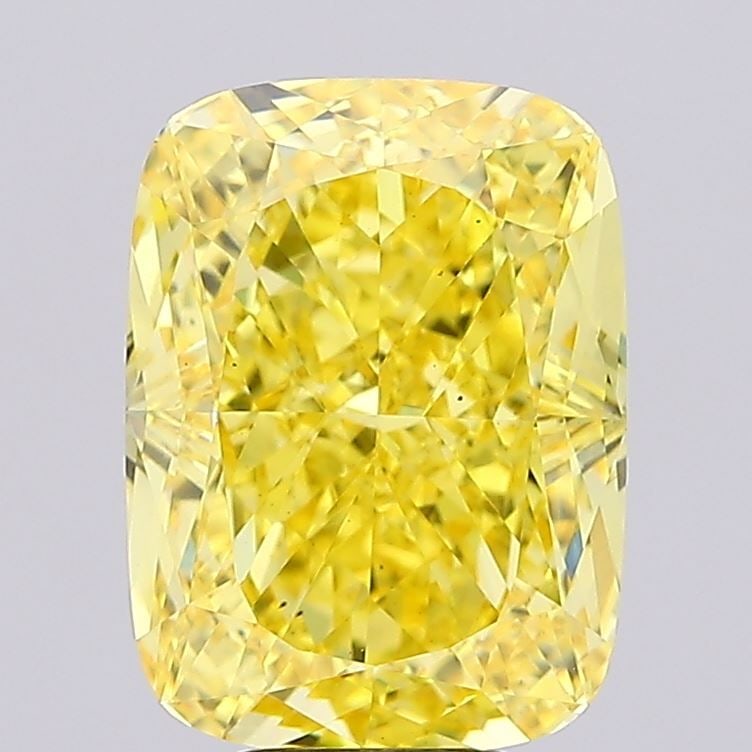 Loose Diamond - CUSHION MODIFIED 6.04ct Fancy Vivid Yellow VS2: Loose Diamond - CUSHION MODIFIED 6.04ct Fancy Vivid Yellow VS2 Source: This is a real non-mined Diamond that has been grown in a lab Shape: CUSHION MODIFIED Carats: 6.04 Color: Fancy Vivid Yellow Cert