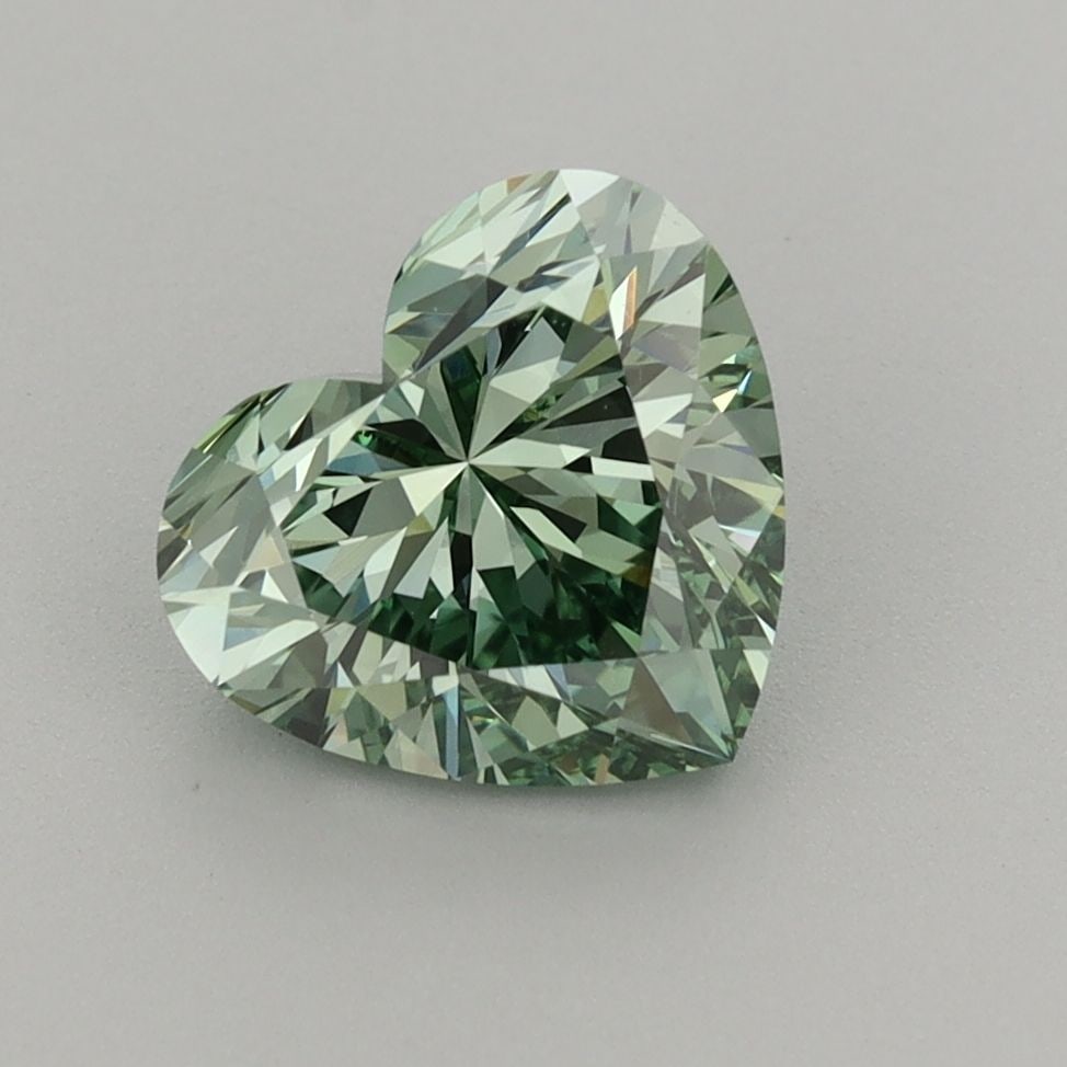 Loose Diamond - HEART 2.01ct Fancy Vivid Green VVS2: Loose Diamond - HEART 2.01ct Fancy Vivid Green VVS2 Source: This is a real non-mined Diamond that has been grown in a lab Shape: HEART Carats: 2.01 Color: Fancy Vivid Green Certification: IGI Video: