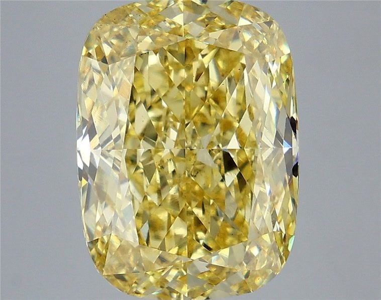 Loose Diamond - CUSHION MODIFIED 9.02ct Fancy Vivid Yellow VS2: Loose Diamond - CUSHION MODIFIED 9.02ct Fancy Vivid Yellow VS2 Source: This is a real non-mined Diamond that has been grown in a lab Shape: CUSHION MODIFIED Carats: 9.02 Color: Fancy Vivid Yellow Cert
