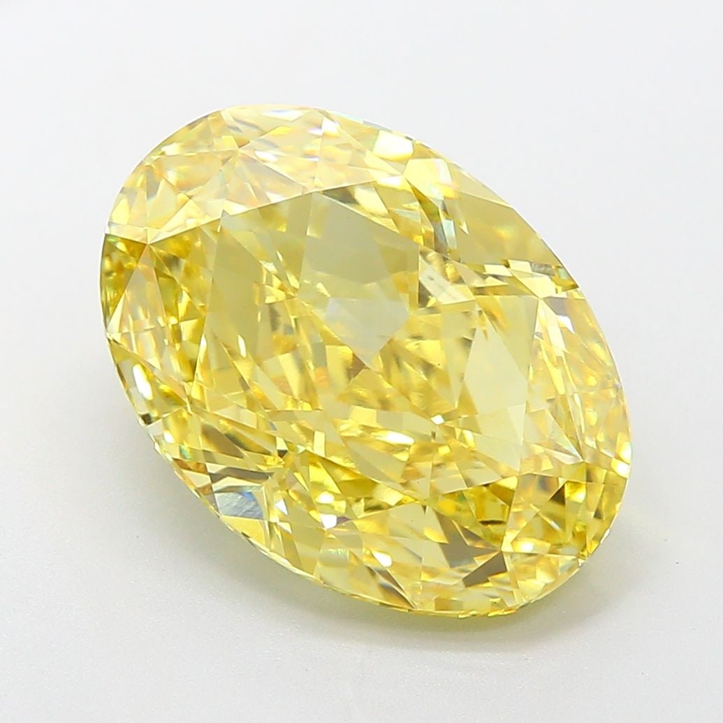 Loose Diamond - OVAL 9.08ct Fancy Vivid Yellow VS1: Loose Diamond - OVAL 9.08ct Fancy Vivid Yellow VS1 Source: This is a real non-mined Diamond that has been grown in a lab Shape: OVAL Carats: 9.08 Color: Fancy Vivid Yellow Certification: IGI Video: