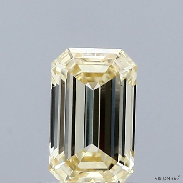 Loose Diamond - EMERALD 1.01ct Fancy Yellow VS1: Loose Diamond - EMERALD 1.01ct Fancy Yellow VS1 Source: This is a real non-mined Diamond that has been grown in a lab Shape: EMERALD Carats: 1.01 Color: Fancy Yellow Certification: IGI Video: