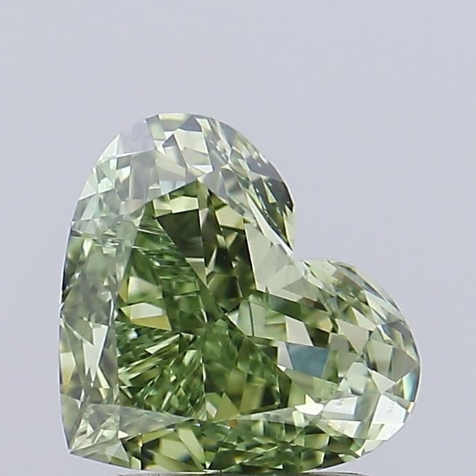 Loose Diamond - HEART 2.01ct Fancy Vivid Green VS1: Loose Diamond - HEART 2.01ct Fancy Vivid Green VS1 Source: This is a real non-mined Diamond that has been grown in a lab Shape: HEART Carats: 2.01 Color: Fancy Vivid Green Certification: IGI Video: