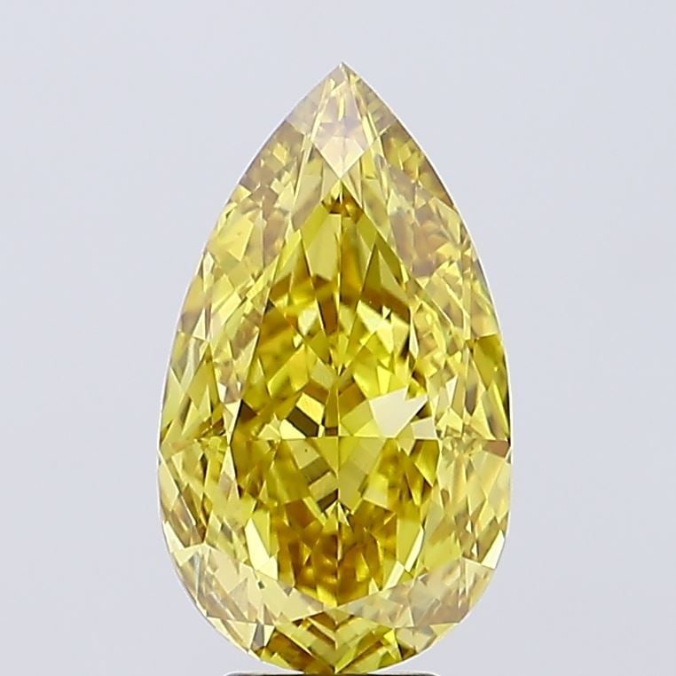Loose Diamond - PEAR 6.05ct Fancy Vivid Yellow VVS2 (1 of 1)