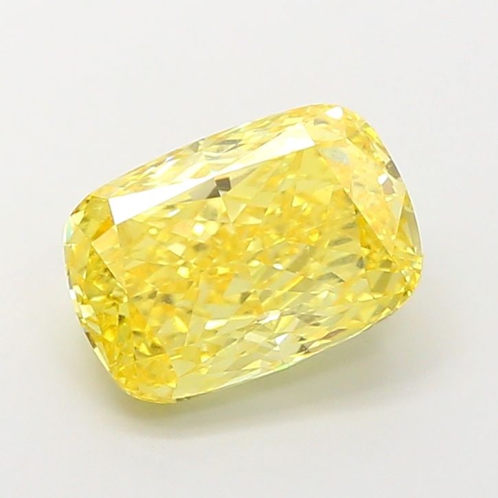Loose Diamond - CUSHION MODIFIED 3.5ct Fancy Vivid Yellow VVS2: Loose Diamond - CUSHION MODIFIED 3.5ct Fancy Vivid Yellow VVS2 Source: This is a real non-mined Diamond that has been grown in a lab Shape: CUSHION MODIFIED Carats: 3.5 Color: Fancy Vivid Yellow Certi