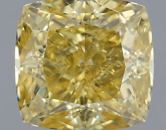 Loose Diamond - CUSHION MODIFIED 1.01ct Fancy Vivid Yellow VS1: Loose Diamond - CUSHION MODIFIED 1.01ct Fancy Vivid Yellow VS1 Source: This is a real non-mined Diamond that has been grown in a lab Shape: CUSHION MODIFIED Carats: 1.01 Color: Fancy Vivid Yellow Cert