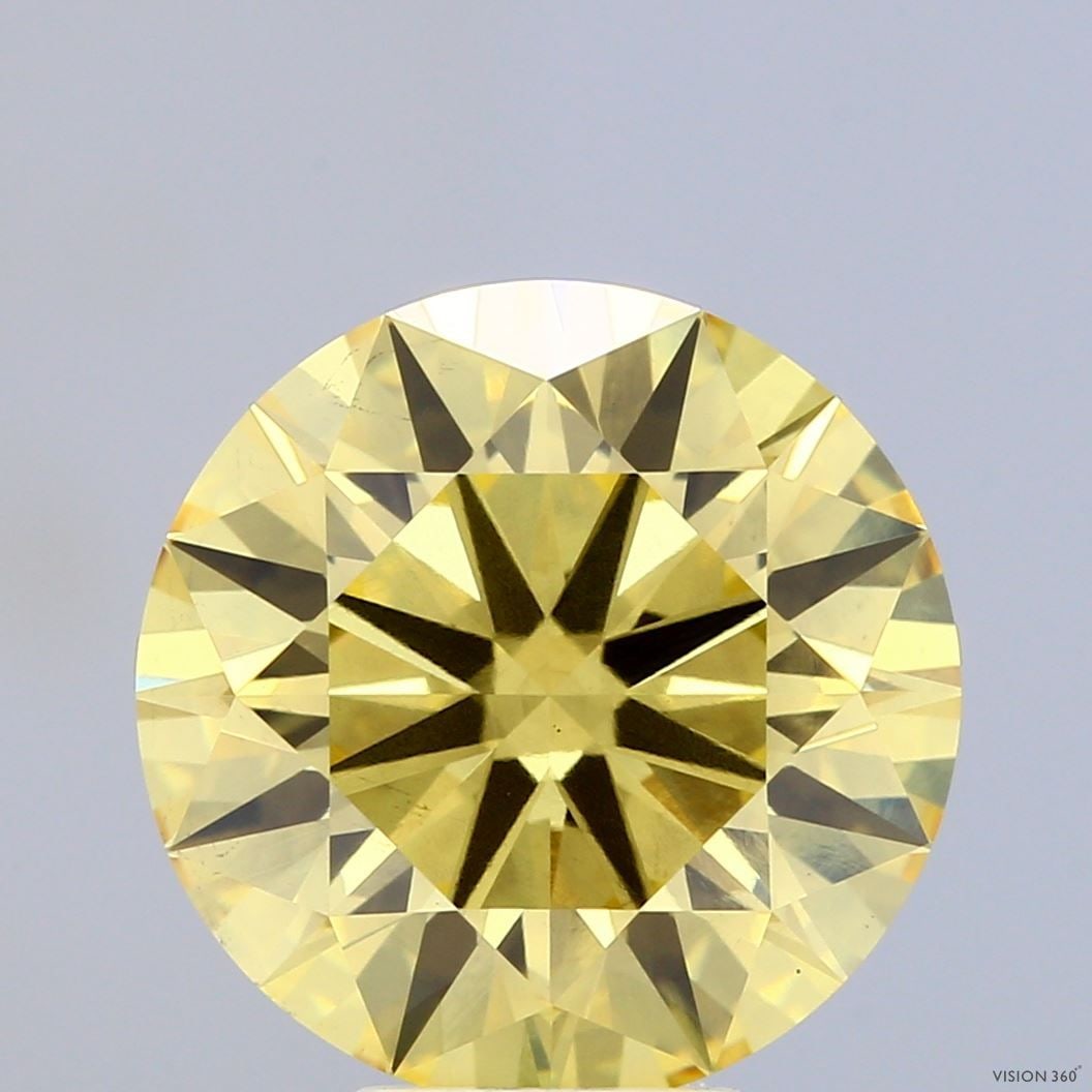 Ideal Loose Diamond - ROUND 7.03ct Fancy Vivid Yellow VS1: Ideal Loose Diamond - ROUND 7.03ct Fancy Vivid Yellow VS1 Source: This is a real non-mined Diamond that has been grown in a lab Shape: ROUND Carats: 7.03 Color: Fancy Vivid Yellow Certification: IGI V