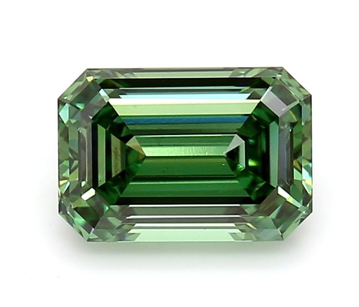 Loose Diamond - EMERALD 1.02ct Fancy Vivid Green VS1 (1 of 1)
