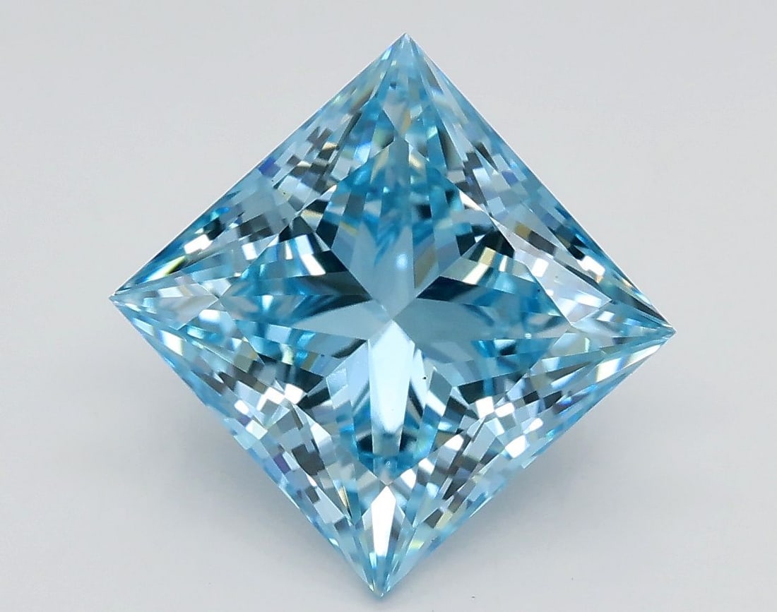 Loose Diamond - PRINCESS 3.05ct Fancy Vivid Blue VS2 (1 of 1)