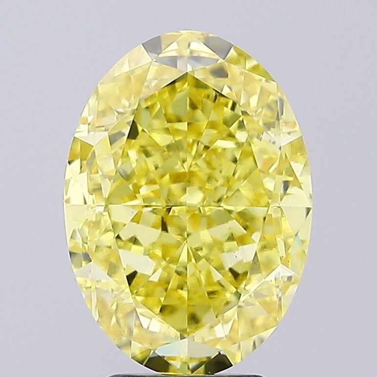 Loose Diamond - OVAL 5.16ct Fancy Vivid Yellow VS1: Loose Diamond - OVAL 5.16ct Fancy Vivid Yellow VS1 Source: This is a real non-mined Diamond that has been grown in a lab Shape: OVAL Carats: 5.16 Color: Fancy Vivid Yellow Certification: IGI Video: