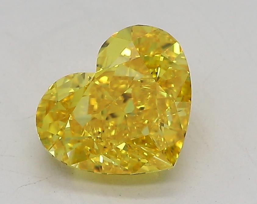 Loose Diamond - HEART 1.58ct Fancy Vivid Yellow IF: Loose Diamond - HEART 1.58ct Fancy Vivid Yellow IF Source: This is a real non-mined Diamond that has been grown in a lab Shape: HEART Carats: 1.58 Color: Fancy Vivid Yellow Certification: IGI Video: