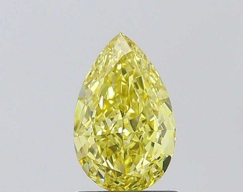 Loose Diamond - PEAR 1.54ct Fancy Vivid Yellow VS1: Loose Diamond - PEAR 1.54ct Fancy Vivid Yellow VS1 Source: This is a real non-mined Diamond that has been grown in a lab Shape: PEAR Carats: 1.54 Color: Fancy Vivid Yellow Certification: NONE Video: