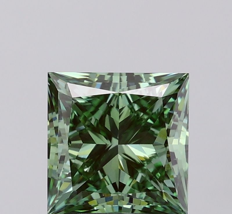 Loose Diamond - PRINCESS 3.01ct Fancy Vivid Green VS1 (1 of 1)