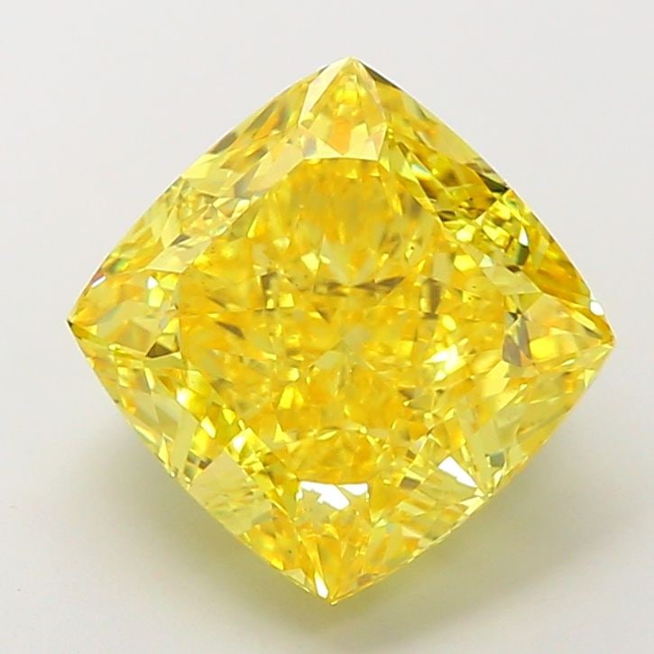Loose Diamond - CUSHION MODIFIED 6.56ct Fancy Vivid Yellow VS1: Loose Diamond - CUSHION MODIFIED 6.56ct Fancy Vivid Yellow VS1 Source: This is a real non-mined Diamond that has been grown in a lab Shape: CUSHION MODIFIED Carats: 6.56 Color: Fancy Vivid Yellow Cert