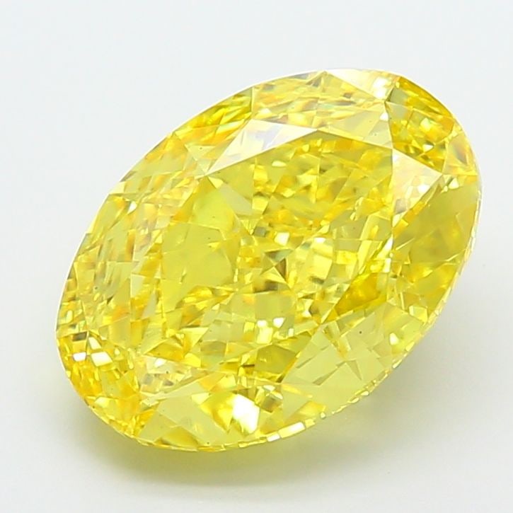 Loose Diamond - OVAL 6.01ct Fancy Vivid Yellow VS1: Loose Diamond - OVAL 6.01ct Fancy Vivid Yellow VS1 Source: This is a real non-mined Diamond that has been grown in a lab Shape: OVAL Carats: 6.01 Color: Fancy Vivid Yellow Certification: IGI Video: