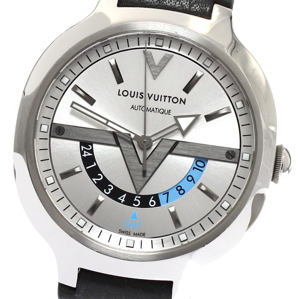 Louis Vuitton Voyager Q7D31 mens automatic GMT wristwatch (1 of 7)