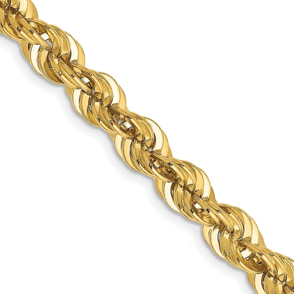 14k 6.0mm Solid Rope Chain: 14k 6.0mm Solid Rope Chain 14K 22 inch 6mm Regular Rope with Lobster Clasp Chain Metal: 14k Yellow Gold Weight: 55.36 grams Length: 22" Width: 6" This item may take 2-5 weeks for shipping. The Diamond