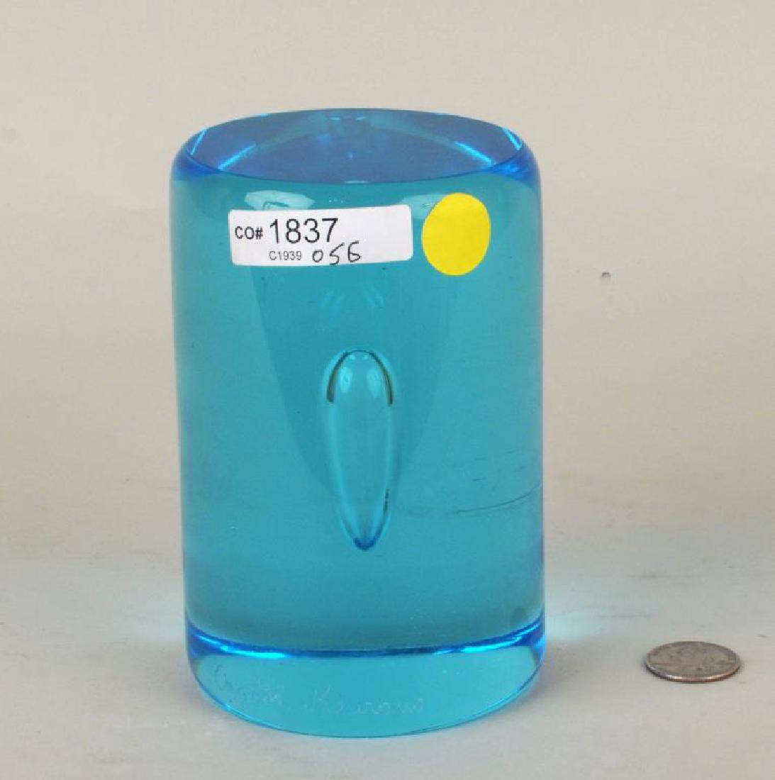 Ialian Oggetti Murano Glass Teardrop Sculpture: Italian Oggetti Murano glass teardrop sculpture signed on side, "Oggetti Murano". 5 1/2" high, 3 1/2" diameter.