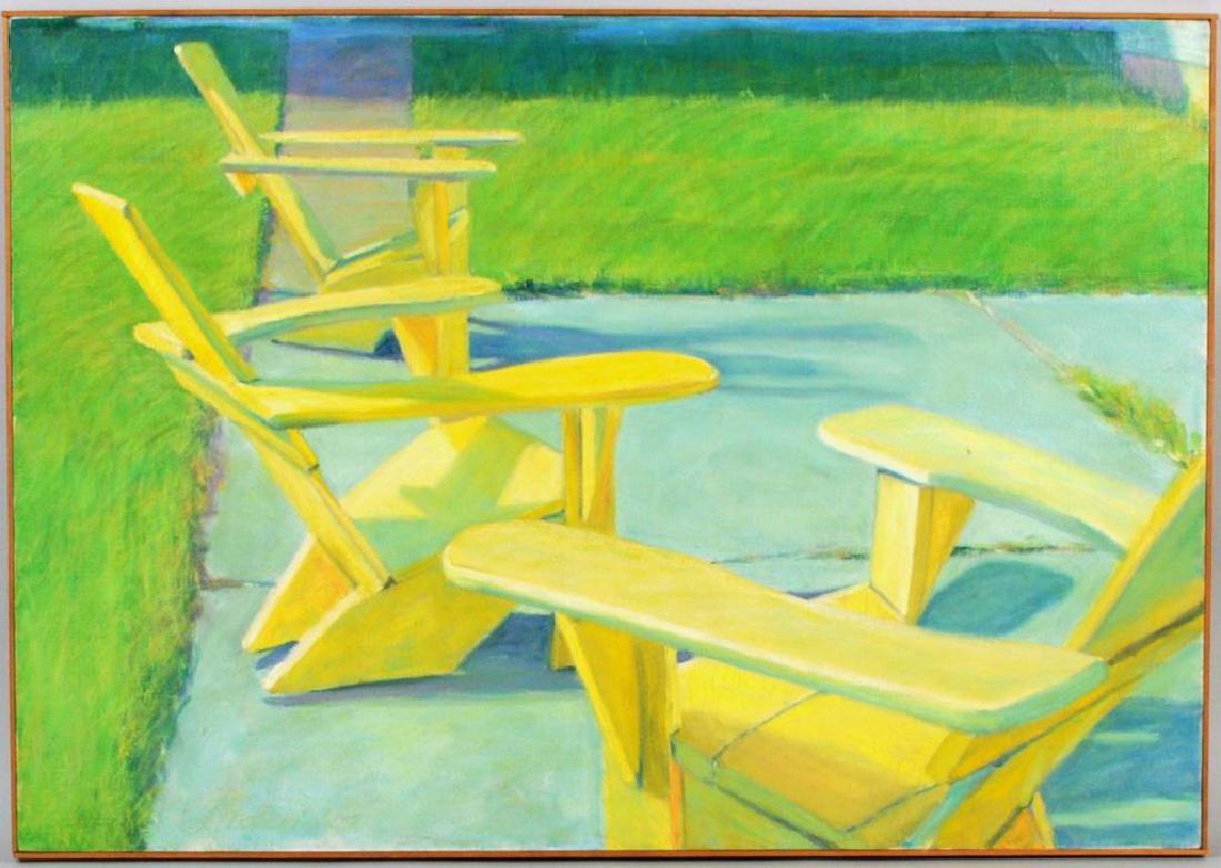 Janet Fredericks, "Landscape Poolside Scene" (1 of 4)