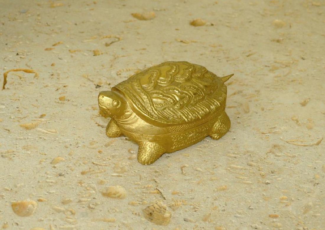 Lorin Marsh Gilt Metal Turtle Box (1 of 4)