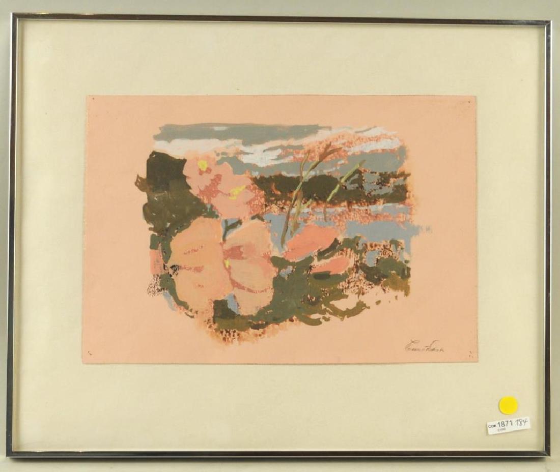 Framed Abstract Gouache On Paper (1 of 1)