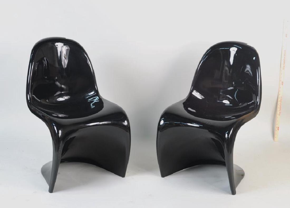 Pair Verner Panton Molded Plastic Chairs (1 of 4)