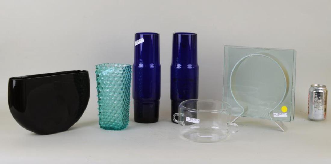 Group Six Modern Glass Vases & Bowls (1 of 5)