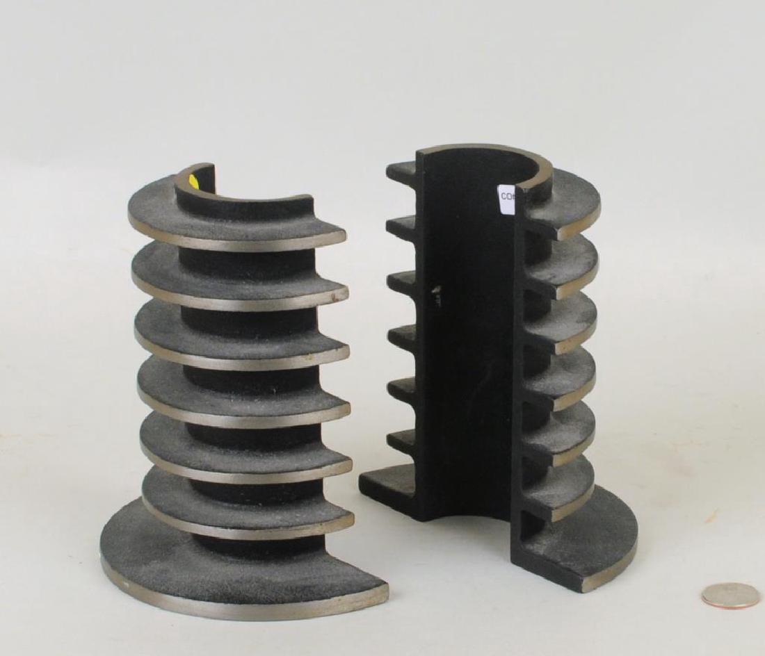 Pair Modern Cast Metal Painted Bookends (1 of 4)