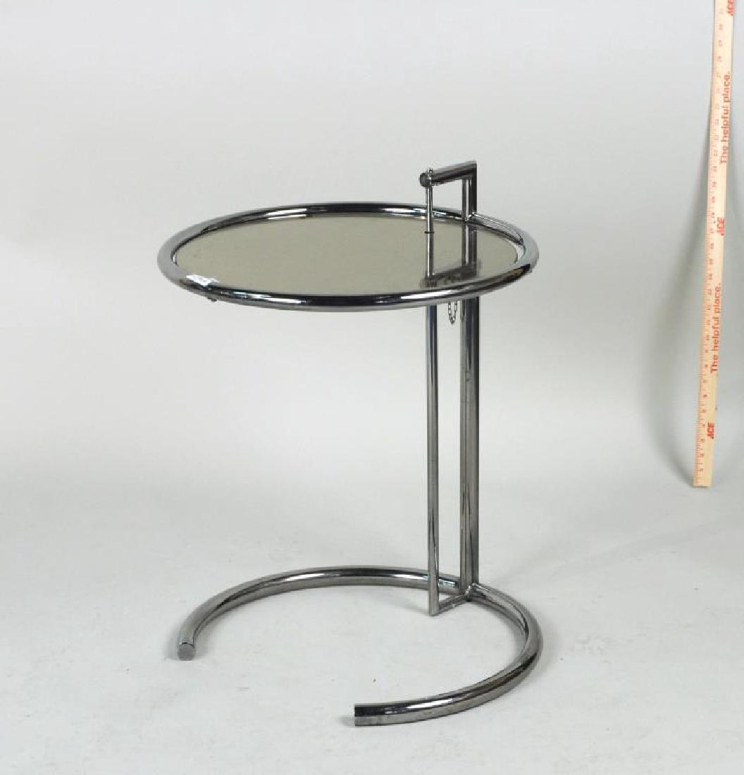 Mid-Century Chrome & Glass Adjustable Height Table (1 of 4)