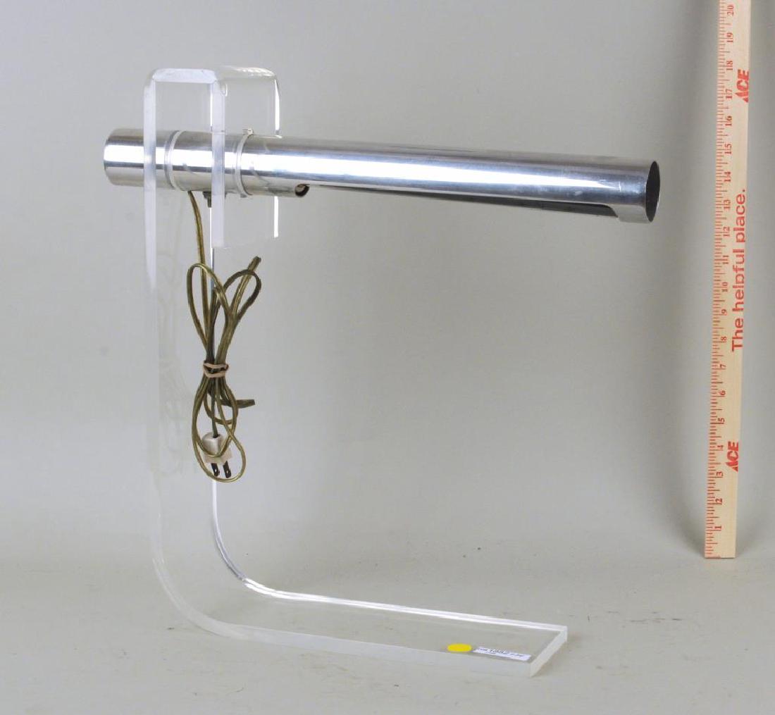 Robert Sonneman Chrome & White Table Lamp (1 of 5)