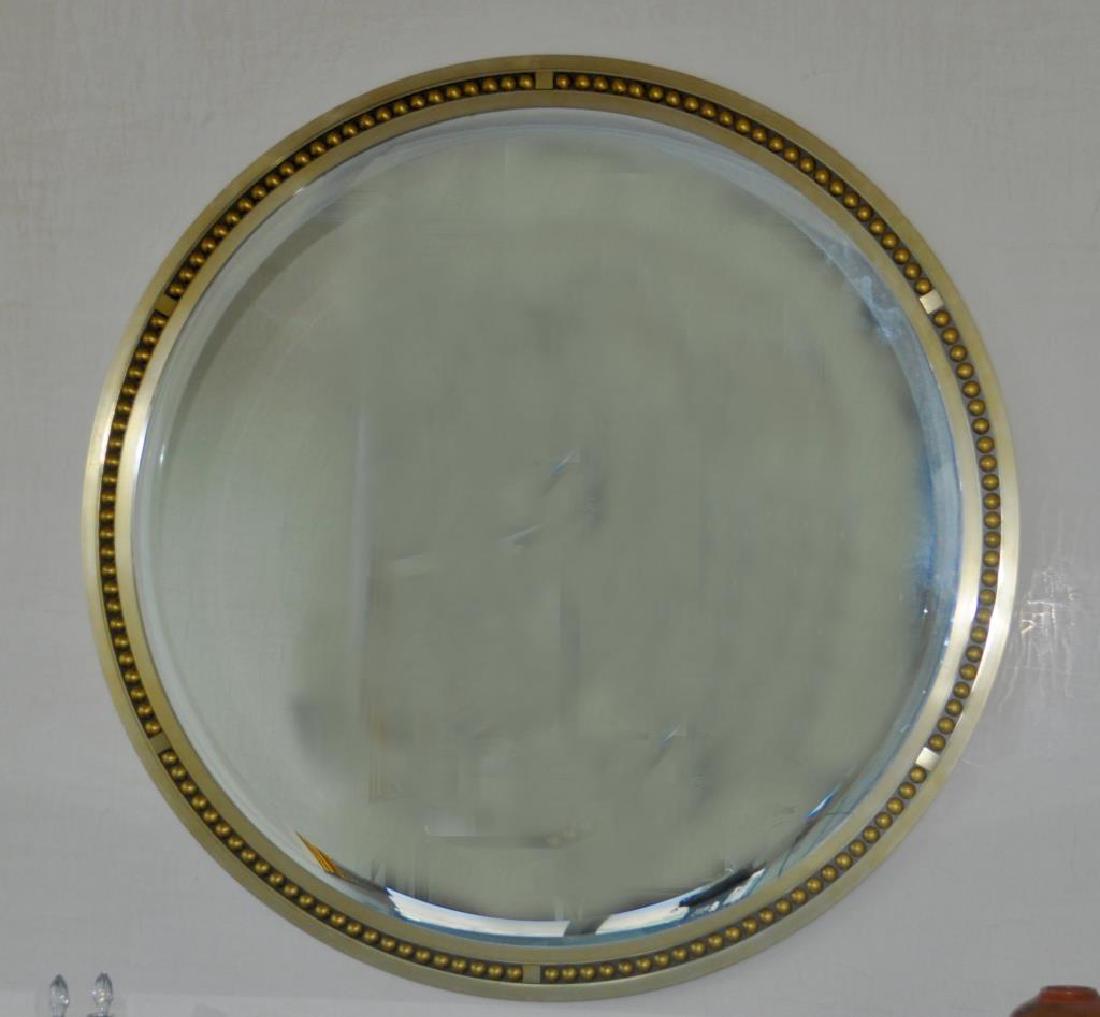 Lorin Marsh Steel/Brass Large Convex Mirror (1 of 3)