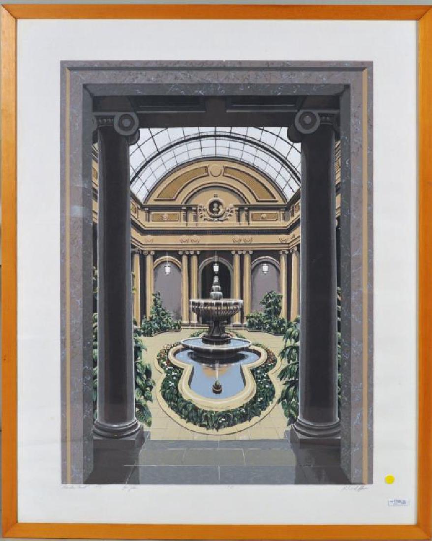 Richard Haas, "Garden Court" Framed Silkscreen (1 of 4)