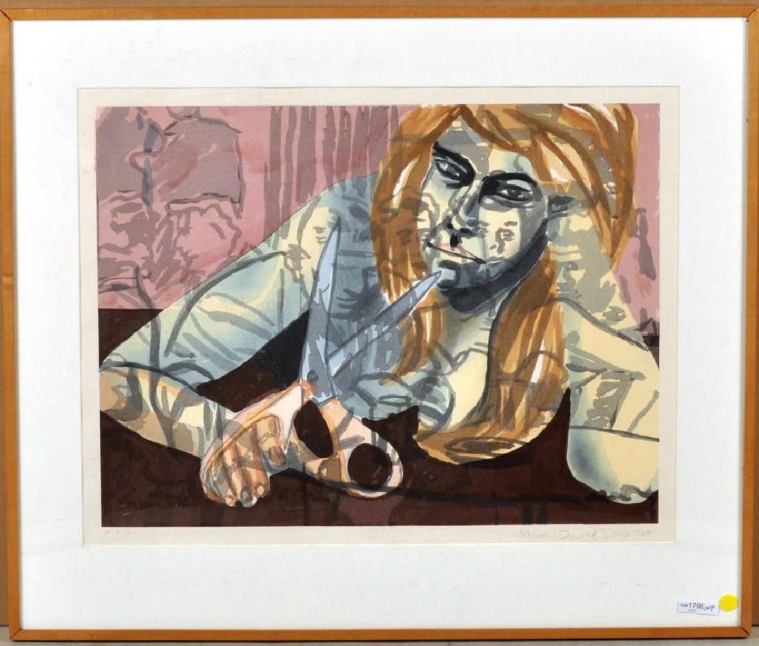 David Salle, "Portrait with Scissors & Night Club" (1 of 4)
