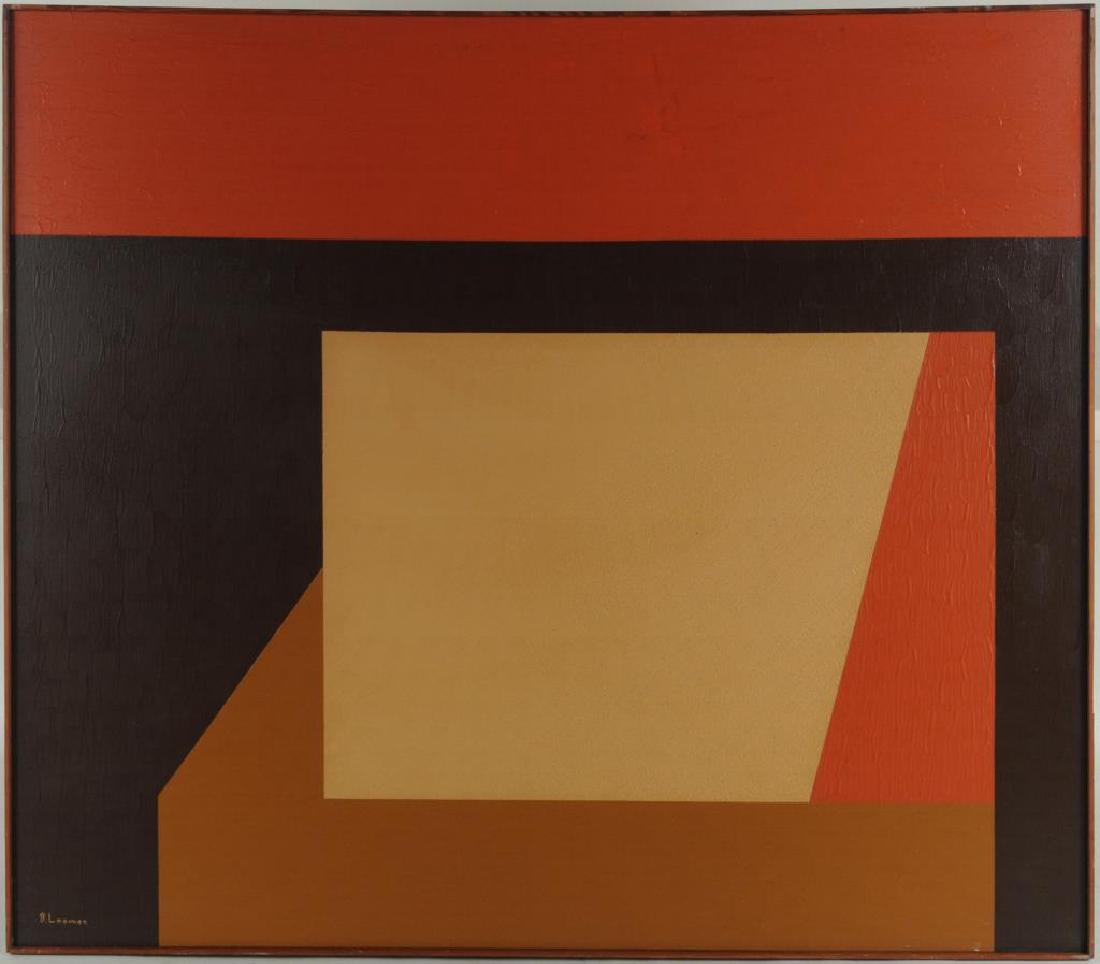 Large Abstract Painting Signed George Loomer (1 of 3)