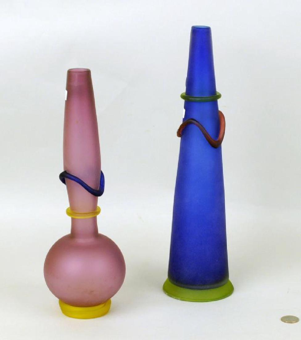 Two Modern Colored Glass Vessels (1 of 5)