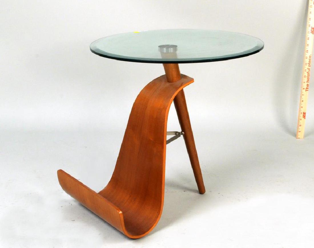 Modernist Occasional Table with Glass Top (1 of 6)