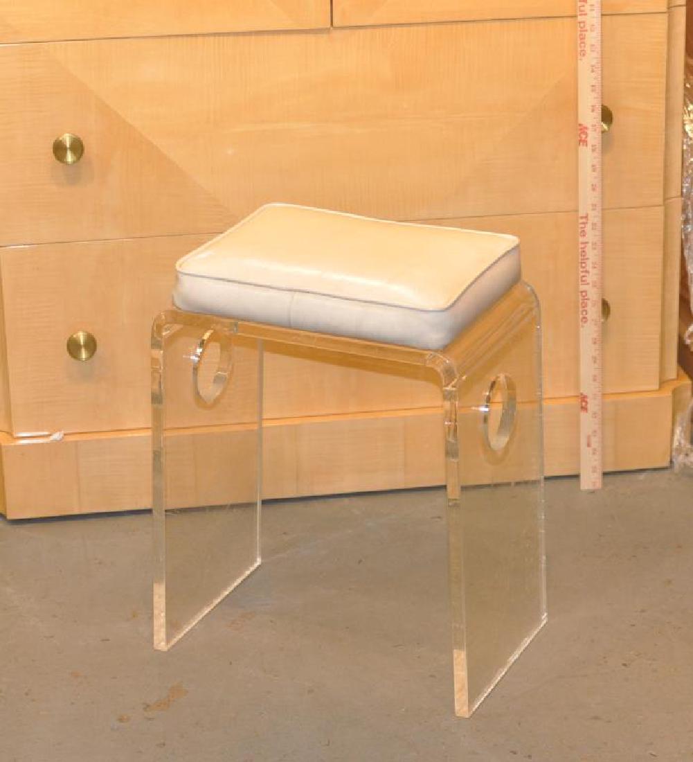 Modernist Lucite Vanity Stool (1 of 4)
