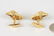 Pair Jaylen 14K & Blue Stone Eagle Head Cuff Links - 2