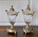 Pair Crystal & Gilt Metal Neoclassical Style Jars