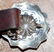 Vintage Navajo Stamped Silver Concho Belt Buckle - 3