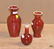 Three Chinese Porcelain Oxblood Glaze Vases