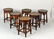 Group Of Six Hardwood Stools