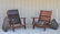 Pair Modern Brazilian Hardwood Arm Chairs - 2